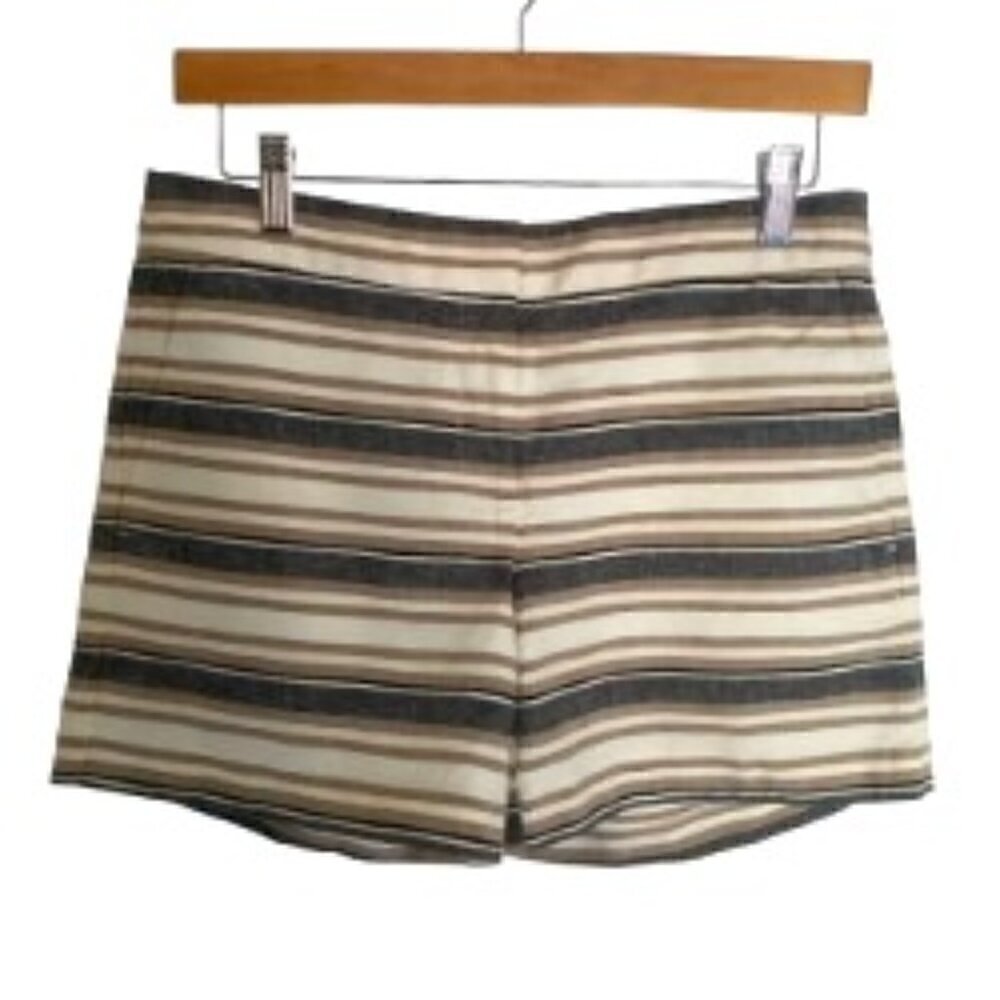 Ann Taylor Devin Striped Linen Blend City Short 2